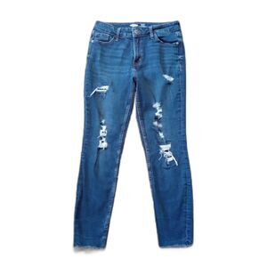 Old Navy Sz 4 Women's Jrs Rockstar Distressed High Rise Ankle Jeans